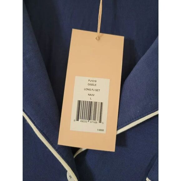 Eberjoy Gisele Lounge PJ Top Navy L NWT - Picture 6 of 7